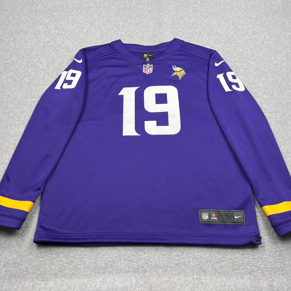 Nike‎ NFL Minnesota Vikings Thielen #19 Jersey Men's Medium Purple LS Sweatshirt